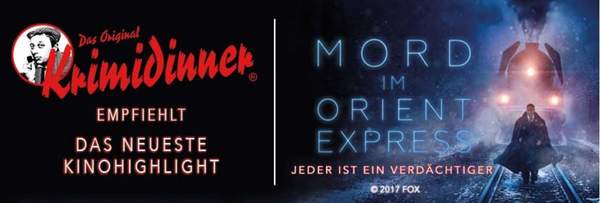 Das Original KRIMIDINNER empfiehlt MORD IM ORIENT-EXPRESS